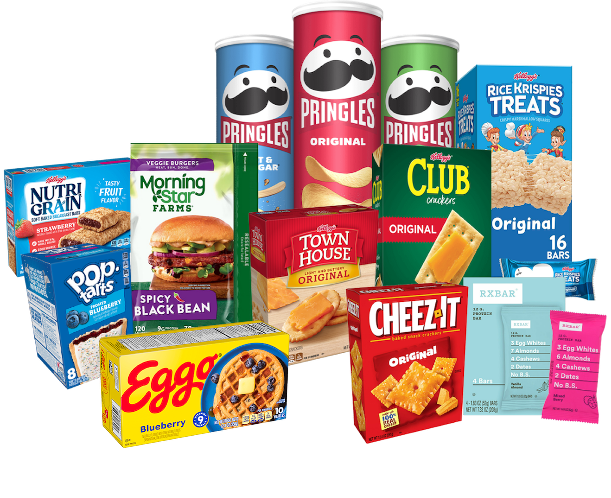 Packshots of Kellanova brands