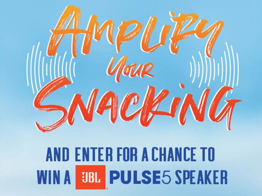 Amplify your snacking and enter for a chance to win a JBL Pulse 5 Speaker