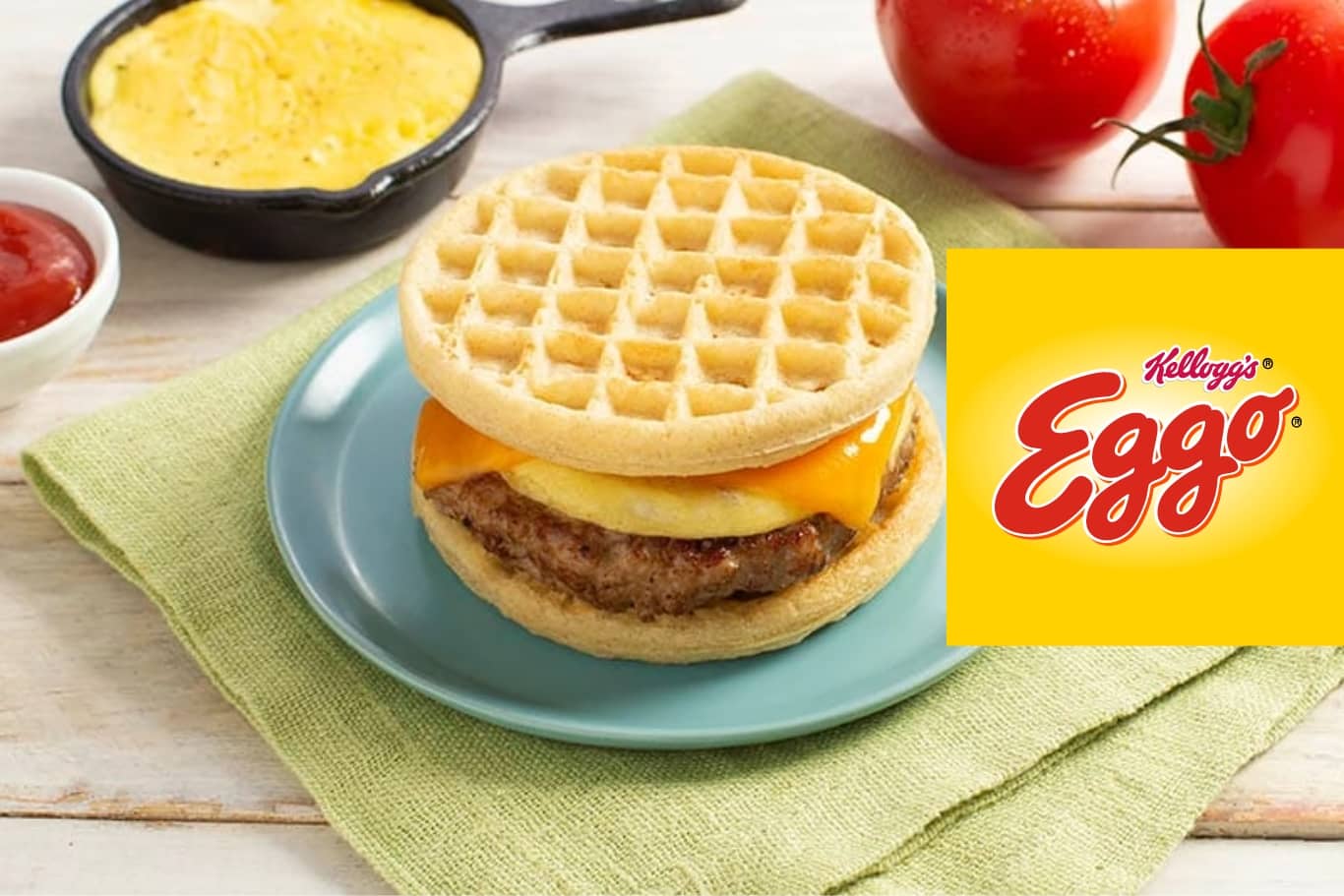 Eggo waffles sandwich